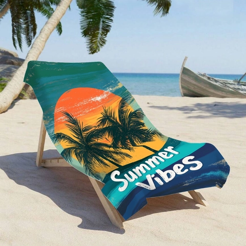 Microfiber Beach Towel Sunset Palm Tree Tropical Printed Sand Free Large Bath Towel For Swimming Travel Yoga Summer Vibes