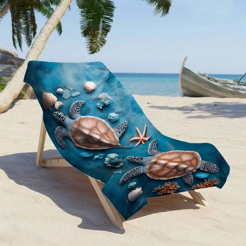 Telo da Mare in Microfibra con Stampa Tartaruga Marina Asciugatura Rapida Ultra Morbido Motivo Oceano per Nuoto Viaggio