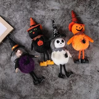Decorazioni Appese Halloween Zucca Strega Fantasma Gatto Nero Ciondolo Bambola Peluche Casa Stregata Bar Decorazione Festa Festiva