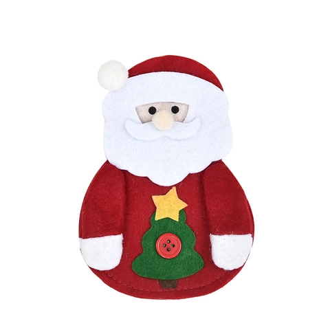 Weihnachten Besteckhalter Weihnachtsmann Schneemann Rentier Muster Stoff Geschirr Tasche Party Esstisch Dekoration Zubehör
