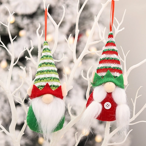 Decorazioni Natalizie a Forma di Gnomo di Peluche Svedese Tomte Elf per Albero di Natale Casa