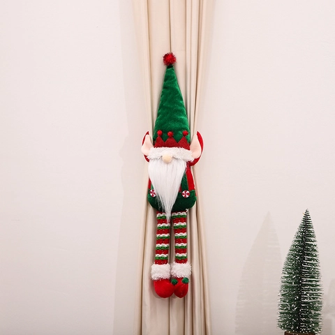 Weihnachts Gnom Vorhanghalter Schnalle Schwedische Tomte Elfe Plüschpuppe Feiertags Fensterdekoration Stoff Heimdekoration