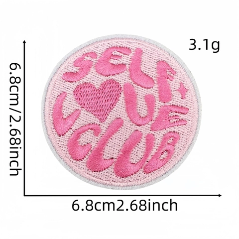 Patch da Ricamo Citazioni di Sole Arcobaleno Colorato Cuore Testo Inglese Applique Stirabile per Decorazione Zaino Abbigliamento