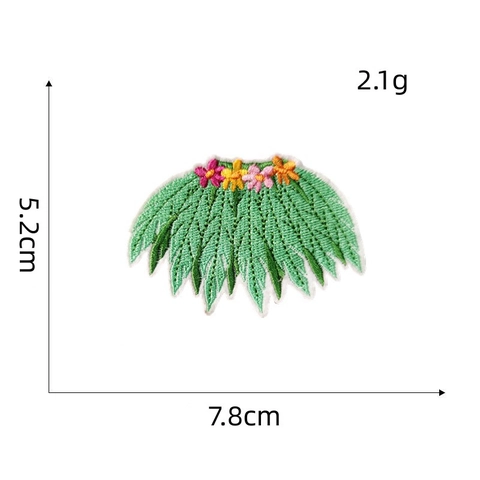 Tropische Hawaïaanse Stijl Borduurwerk Patches Cartoon Kokosnoot Flamingo Ananas Tiki Zon Opstrijkbare Patches Voor DIY Kleding Decoratie