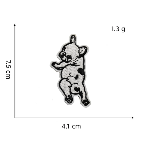 Polyester Thread Black And White Embroidered Patches For Clothing DIY Iron On Patches Sew On Badges For Backpack Hats Multiple Patterns