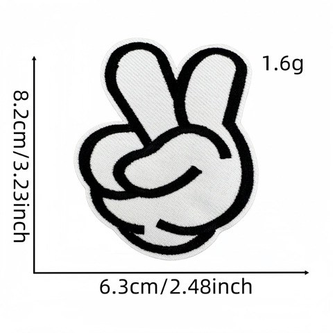 Cartoon Sports Ball Embroidery Iron On Patches Basketball Baseball Rugby Football Hand Gesture Sew On Applique DIY Decoration