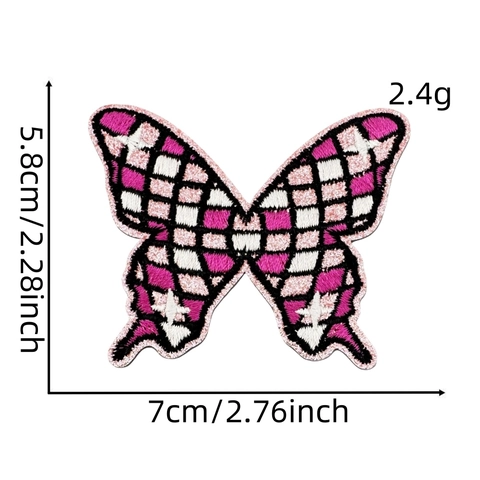 Disco Ball Style Fruit Embroidery Patches Glitter Checkerboard Iron On Patches For Clothing DIY Decoration Appliques