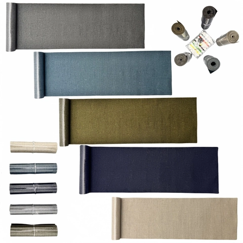 DIY Parches de Lino Para Planchar Tela Rectangular Para Reparación de Ropa Decorativo Color Sólido Accesorios de Costura Set de Parches