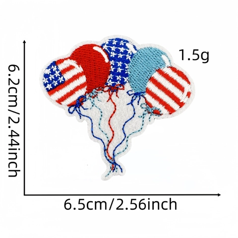 Toppe Ricamate Giorno dell'Indipendenza USA Bandiera Americana Aquila Gnomo Cuore Toppa Termoadesiva per Decorazione Vestiti DIY