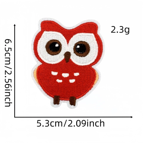 Red Series Embroidery Patches Polyester Thread Computer Embroidered Floral Animal Fruit Iron On Decorative Repair Patches For Clothing Bags DIY