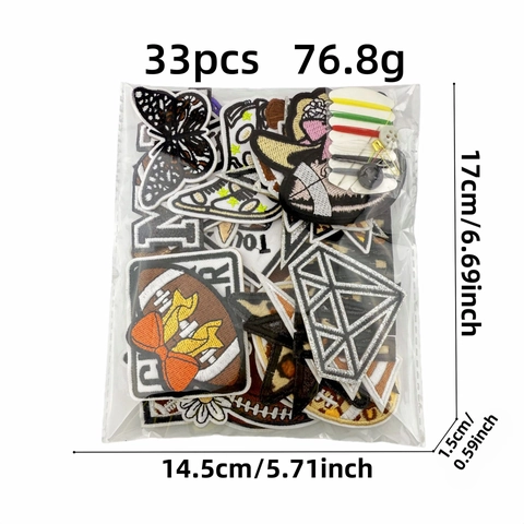 Assorted Football Theme Embroidery Patch For Clothing Leopard Print Mama Mom Letter Iron On Patches Decorative Badge Applique For DIY Jackets Bags Hats