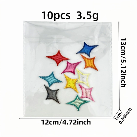 Embroidered Star Patches Iron On Sparkle Star Appliques For Clothes Bags Decoration DIY Embroidery Craft Repair Patches