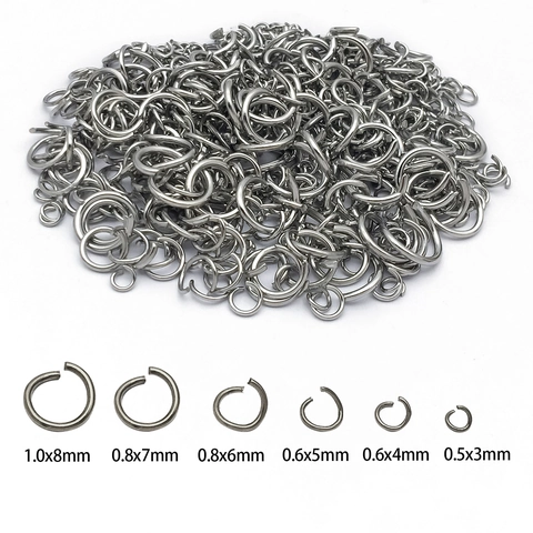 Stainless Steel Open Jump Rings For DIY Jewelry Making Connection Loops Bracelet Necklace Accessories Findings