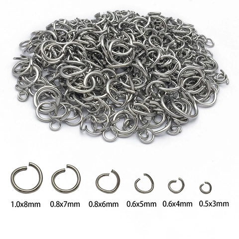 Anellini di Giunzione Aperti in Acciaio Inossidabile Varie Dimensioni per Collana Bracciale Gioielli DIY Connettori Oro Argento