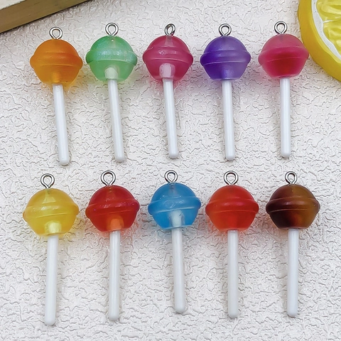 Pendentifs Sucette en Résine DIY pour Création de Bijoux Formes Mixtes Étoile Cœur Coquille Arc-en-Ciel Fleur Fournitures Créatives
