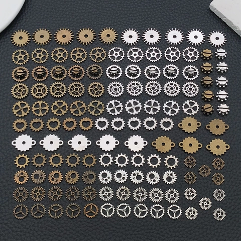 Vintage Zinklegering Mechanische Holle Tandwielen Charms Voor Steampunk Sieraden Maken Retro Antiek Brons Zilver Goud Hangers