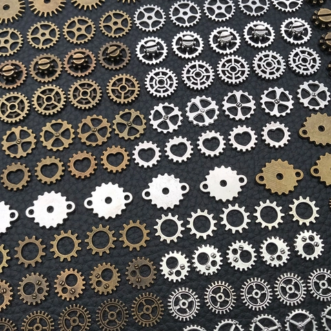 Vintage Zinklegering Mechanische Holle Tandwielen Charms Voor Steampunk Sieraden Maken Retro Antiek Brons Zilver Goud Hangers