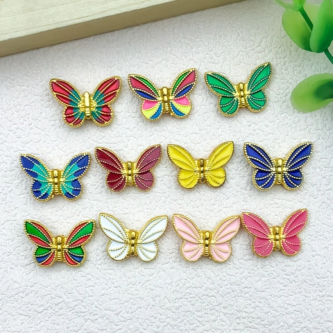 Perline Distanziatrici a Farfalla in Smalto Vintage Lega di Zinco Perline in Stile Animale Per Creazione Gioielli Collana Bracciale Fai-da-te