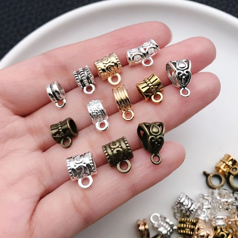 Mixed Alloy Jewelry Findings Retro Pendant Connectors Spacer Beads For DIY Bracelet Necklace Making Antique Gold Silver Colors