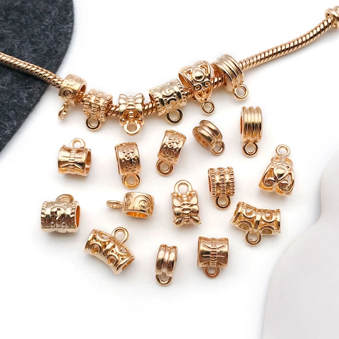 Zinc Alloy DIY Jewelry Bail Beads Vintage Pattern Pendant Connector Buckle For Bracelet Necklace Jewelry Making Findings