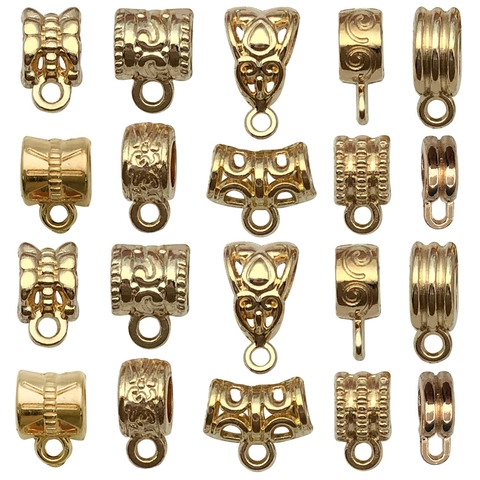 Zinc Alloy DIY Jewelry Bail Beads Vintage Pattern Pendant Connector Buckle For Bracelet Necklace Jewelry Making Findings