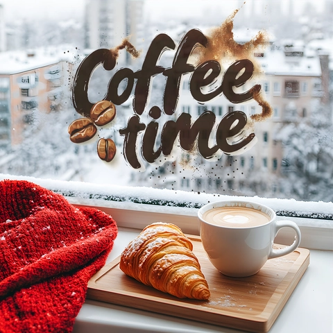 Coffee Time Wall Decal Removable PVC Coffee Bean Pattern Slogan Wall Sticker For Kitchen Dining Room Cafe Home Decor