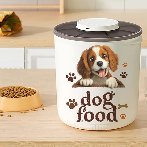 Cartoon Dog Food Pattern Removable PVC Wall Sticker For Living Room Home Decor Self Adhesive Pet Theme Decal For Smooth Surfaces