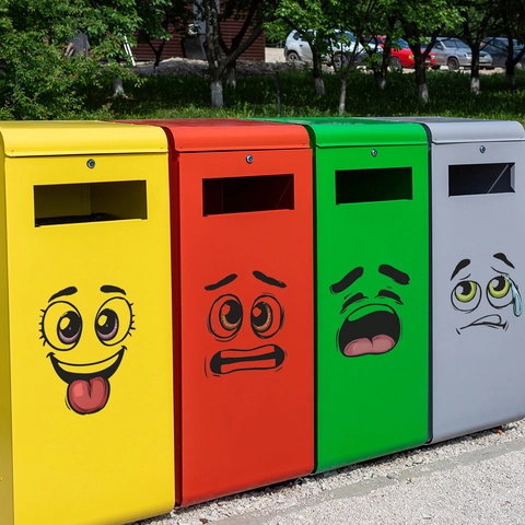 Creative Cartoon Expression Stickers Waterproof PVC Removable Wall Decals Funny Emoji Decor For Toilet Trash Can Laptop Fridge