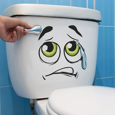Creative Cartoon Expression Stickers Waterproof PVC Removable Wall Decals Funny Emoji Decor For Toilet Trash Can Laptop Fridge