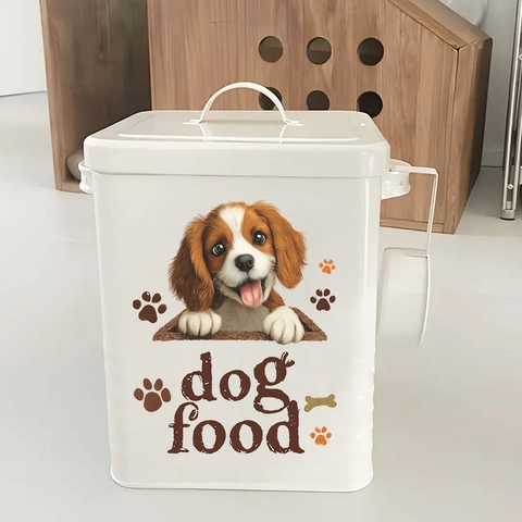 Cartoon Dog Food Pattern Removable PVC Wall Sticker For Living Room Home Decor Self Adhesive Pet Theme Decal For Smooth Surfaces