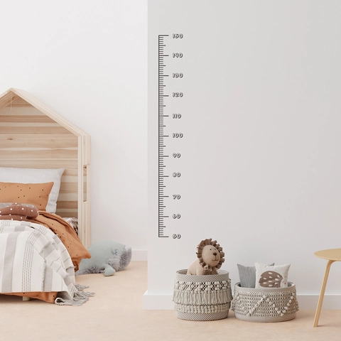 Tabella di Crescita Altezza Bambini Adesivo da Parete Righello di Misurazione Minimalista Decalcomania in PVC per Cameretta Casa