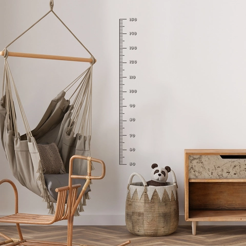 Tabella di Crescita Altezza Bambini Adesivo da Parete Righello di Misurazione Minimalista Decalcomania in PVC per Cameretta Casa