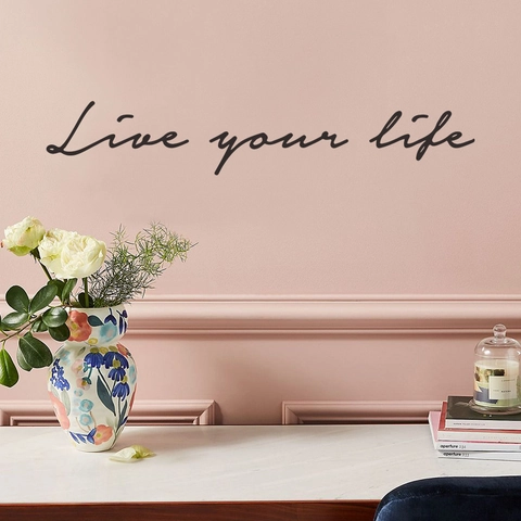 Live Your Life Quote Wall Sticker Removable PVC Decorative Lettering Slogan Decal For Bedroom Living Room Home Wall Decor