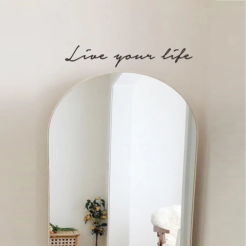 Live Your Life Quote Wall Sticker Removable PVC Decorative Lettering Slogan Decal For Bedroom Living Room Home Wall Decor