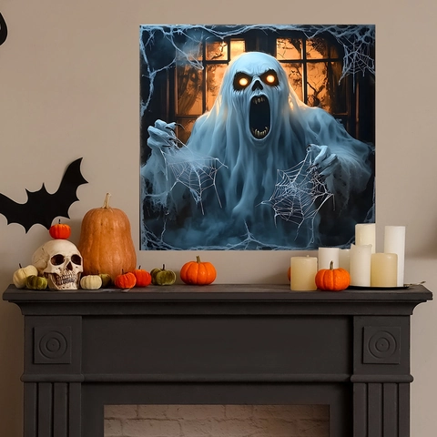 Halloween Scary Zombie Ghost Wall Sticker PVC Removable Window Decal Horror Home Decoration For Living Room Party Haunted House Decor