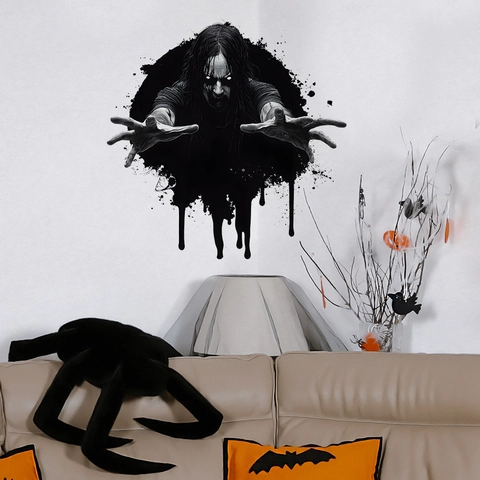 Halloween Horror Ghost Wall Sticker Reaching Hands PVC Decal For Bedroom Living Room Party Festival Home Decoration