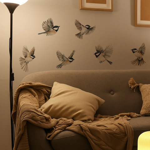 Moderne PVC Fliegende Vögel Wandtattoo Selbstklebend Elstern Natur Aufkleber Für Wohnzimmer Schlafzimmer Home Dekoration Wandbild