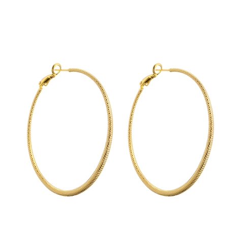 18K Verguld Messing Geometrische Creolen Oorknopjes Voor Dames Minimalistische Twist Spiraal Getextureerde Mode Sieraden