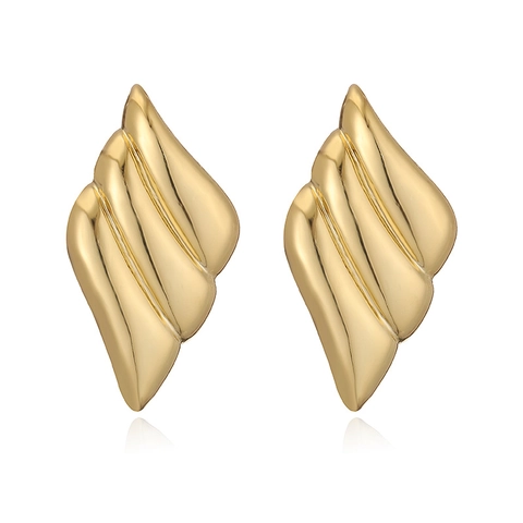 Vintage Orecchini di Rame Geometrici di Alta Qualità Metallo Pieghettato Texture Martellata Orecchini Quadrati a Ventaglio Oro Argento Gioielli Donna