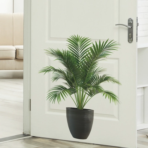 Tropische Grüne Pflanze Topfpflanze Wandtattoo PVC Selbstklebend Monstera Blatt Wandaufkleber Für Wohnzimmer Schlafzimmer Zuhause Dekoration