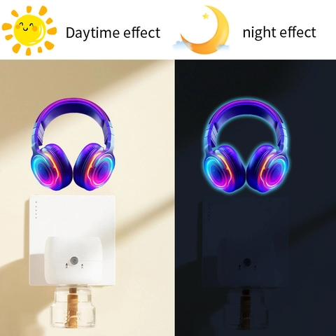 Leuchtende Kopfhörer Wandaufkleber Glow In Dark DIY PVC Aufkleber Neon Fluoreszierende Schalter Aufkleber Für Schlafzimmer Deko