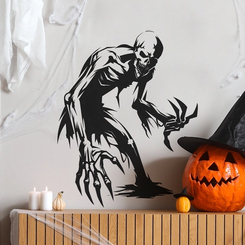 Halloween Werwolf Zombie Wandaufkleber Abnehmbare PVC Horror Silhouette Aufkleber Für Wohnzimmer Schlafzimmer Party Dekor