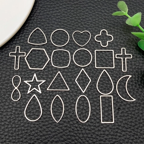 Stainless Steel DIY Pendant Bezels Heart Star Moon Geometric Open Frames For UV Resin Crafting Jewelry Making Necklace Findings