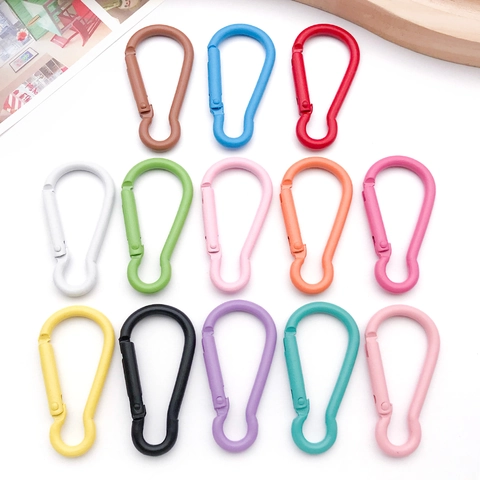 Bunter Legierung Flaschenkürbis-Form Karabiner Schlüsselanhänger DIY Schmuckzubehör Lackiert Metallhaken Für Rucksack Dekor