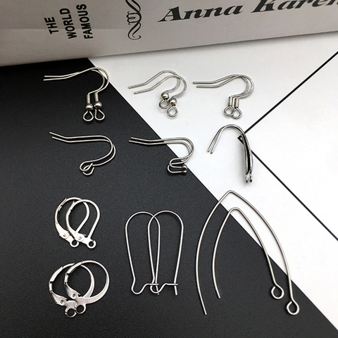 Crochets d'Oreilles en Acier Inoxydable Accessoires de Fabrication de Bijoux DIY Dormeuses Accessoires de Boucles d'Oreilles Mixte