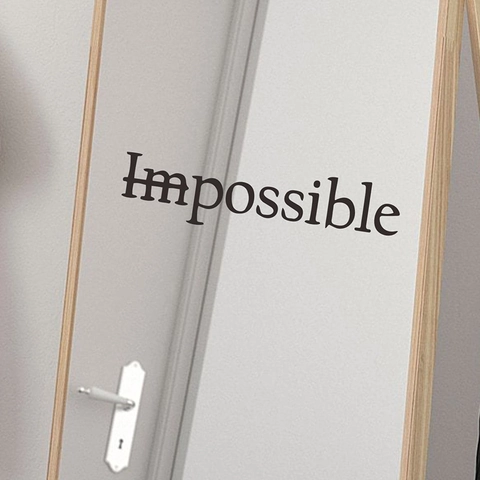 Modern PVC Possible Buchstaben Wandaufkleber Motivationszitat Aufkleber Für Home Decor Spiegel Wohnzimmer Schlafzimmer