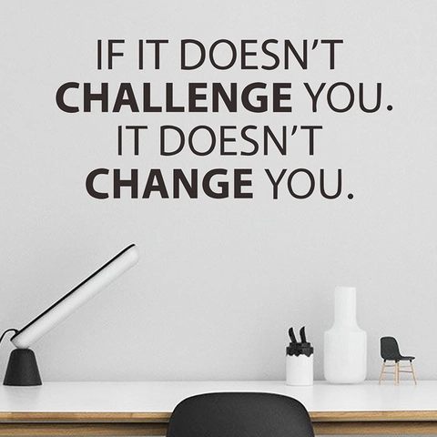 Inspirational English Quote Wall Sticker Black PVC Removable Slogan Mural For Home Office Bedroom Decor Motivational Wall Art