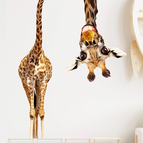 Kreative Giraffe Tier Wandtattoo Abnehmbar Selbstklebend PVC Aufkleber Für Kinderzimmer Schlafzimmer Zuhause Hintergrund Deko Tapete