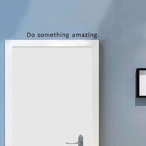 Inspirational English Quote Wall Sticker Do Something Amazing Minimalist PVC Self Adhesive Decal For Bedroom Living Room