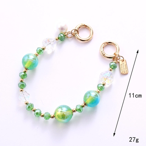 Mode Kristall Herz Perlen Handy Anhänger Irisierende Künstliche Perle Hand Kette Für Handy Fall Tasche Schlüsselanhänger Damen